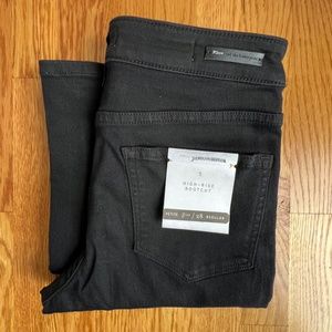 NWT Anthropologie Pilcro Black Denim Jeans High Rise Bootcut PETITE 28